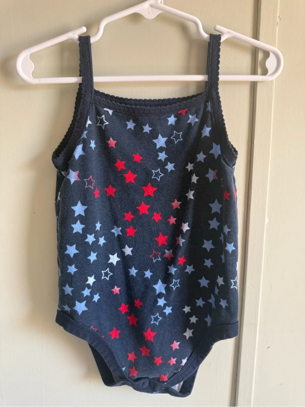 Garanimals Navy One-Piece Bodysuit with Red and Light Blue Stars